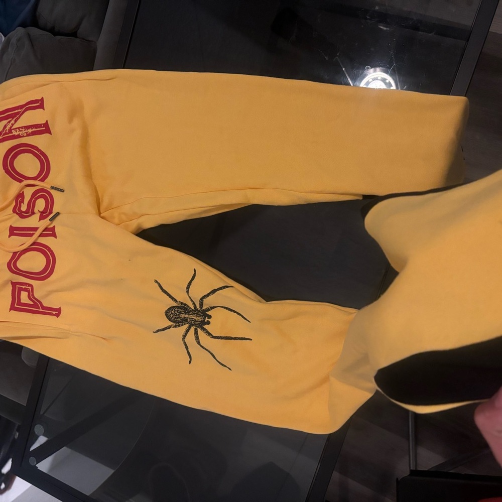 Yellow Kids Bottoms with Spider Design